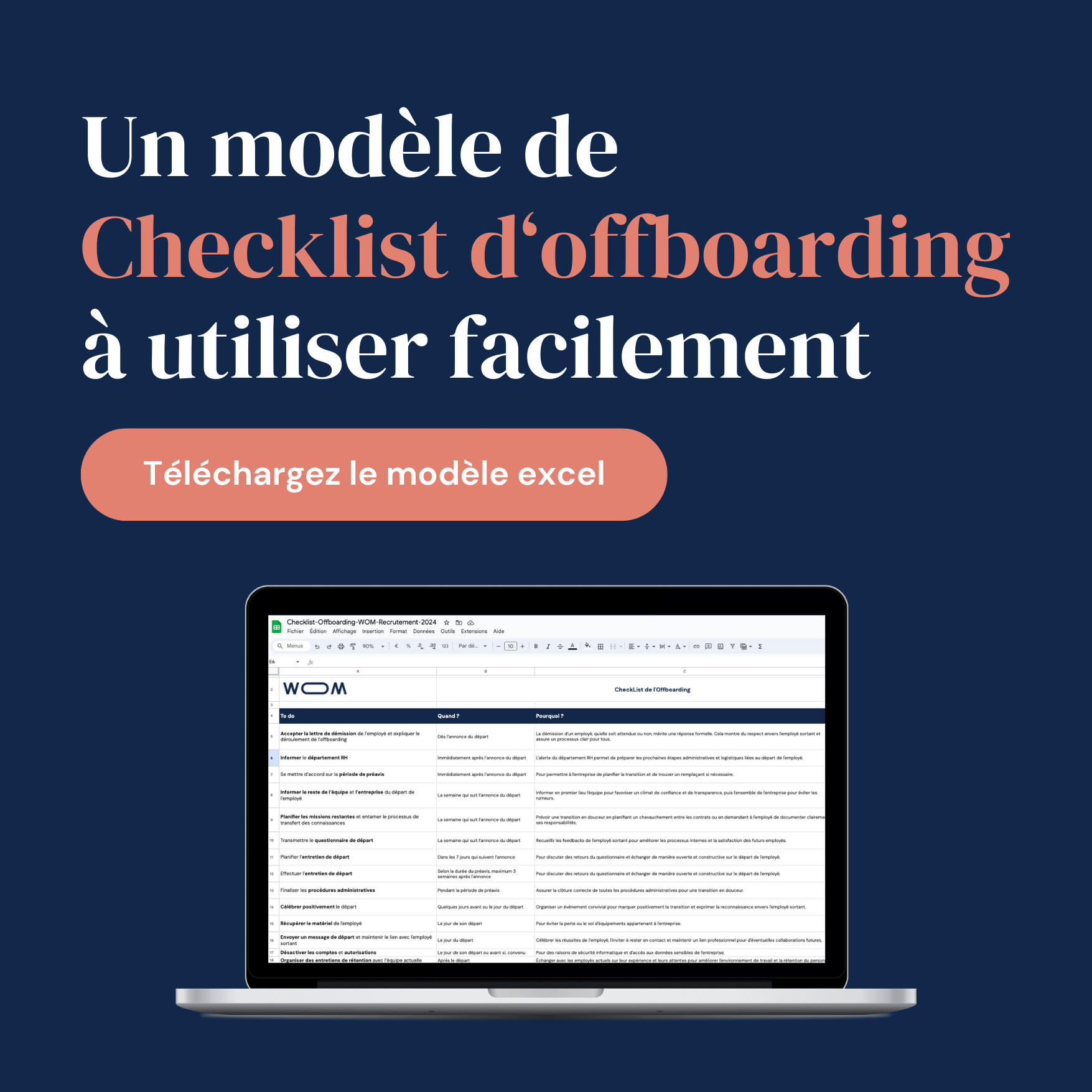 Téléchargez notre modèle de checklist d’Offboarding