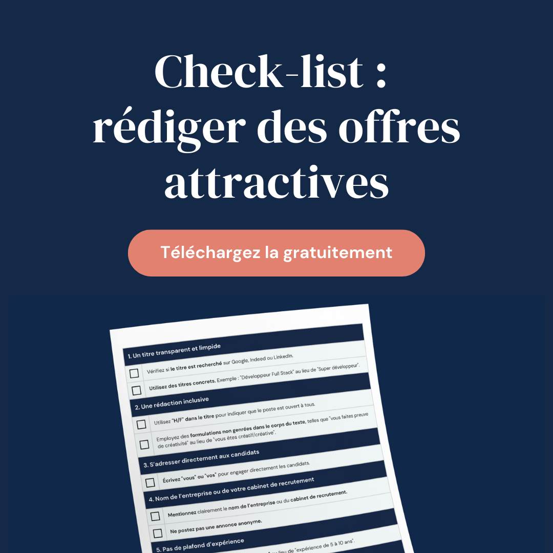 Checklist : Rédiger une offre d'emploi attractive à télécharger